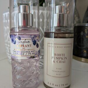 Bath and Bodyworks Fragrance Mist (White Pumpkin & Chai, Gingham Vibrant)